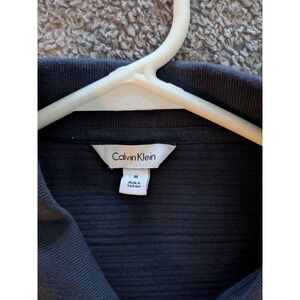 Calvin Klein Mens Navy Blue‎ Slub Textured Short Sleeve Polo Shirt Size M
